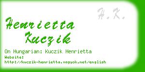 henrietta kuczik business card